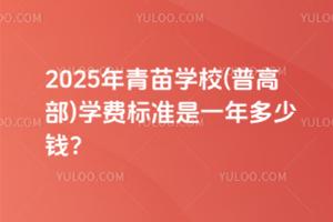 2025年青苗學(xué)校(普高部)學(xué)費(fèi)標(biāo)準(zhǔn)是一年多少錢？