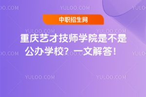 重慶藝才技師學院是不是公辦學校？一文解答！