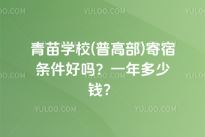 青苗學(xué)校(普高部)寄宿條件好嗎？一年多少錢？