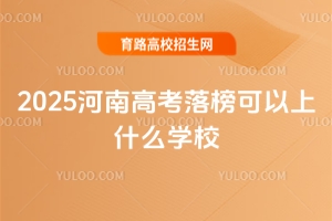 2025河南高考落榜可以上什么學(xué)校？