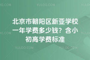 北京市朝陽(yáng)區(qū)新亞學(xué)校一年學(xué)費(fèi)多少錢？含小初高學(xué)費(fèi)標(biāo)準(zhǔn)
