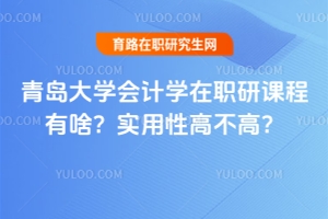 青島大學(xué)會(huì)計(jì)學(xué)在職研課程有啥？實(shí)用性高不高？