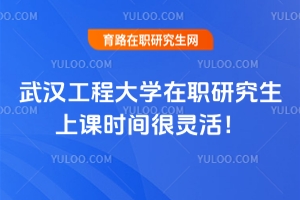 武漢工程大學在職研究生上課時間很靈活！網(wǎng)絡授課不限地點！