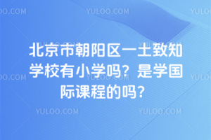 北京市朝陽區(qū)一土致知學(xué)校有小學(xué)嗎？是學(xué)國際課程的嗎？