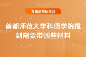 首都師范大學(xué)科德學(xué)院報到需要帶哪些材料？